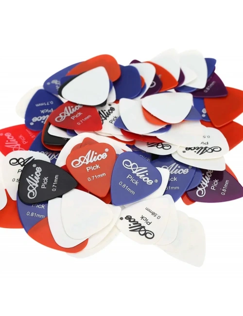 Alice AP-100P / 100 Adet Karışık Gitar Penası 0.58MM