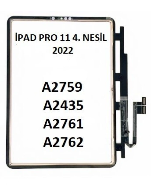 Apple iPad Pro 11 4.Nesil A2759 A2435 A2761 A2762 Ön Cam Dokunmatik