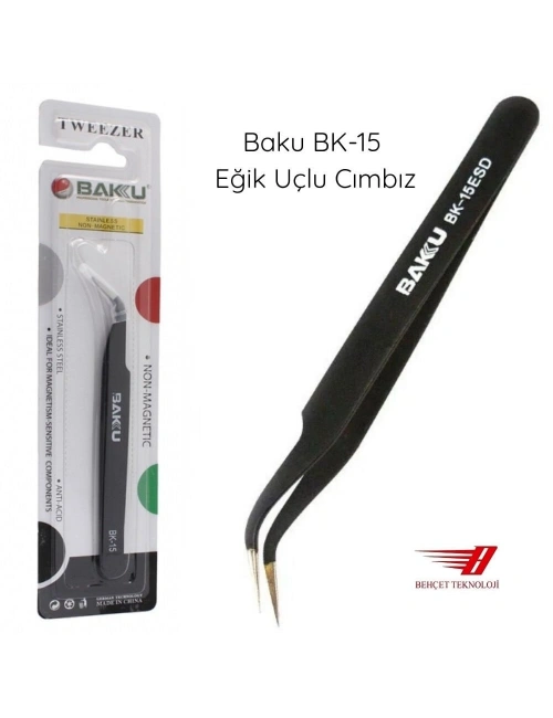 Baku BK-15 ESD Eğri Uçlu Cımbız