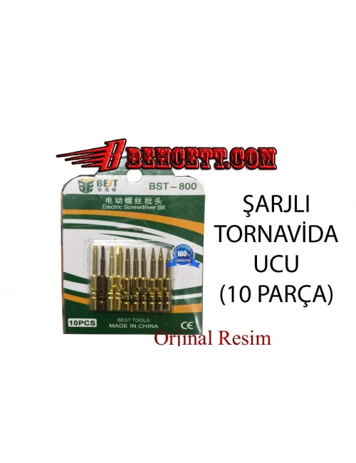 Best BST-800 Şarjlı Tornavida Uç Takımı (10 Parça)