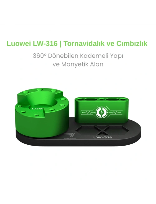Luowei LW-316 360° Dönebilen Tornavidalık ve Cımbızlık