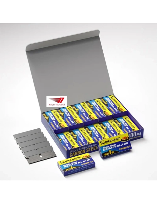 Mechanic FR1 Tutmalı Oca Tutkal Polarize Temizleme Jileti Bıçağı 100 Adet Kutu