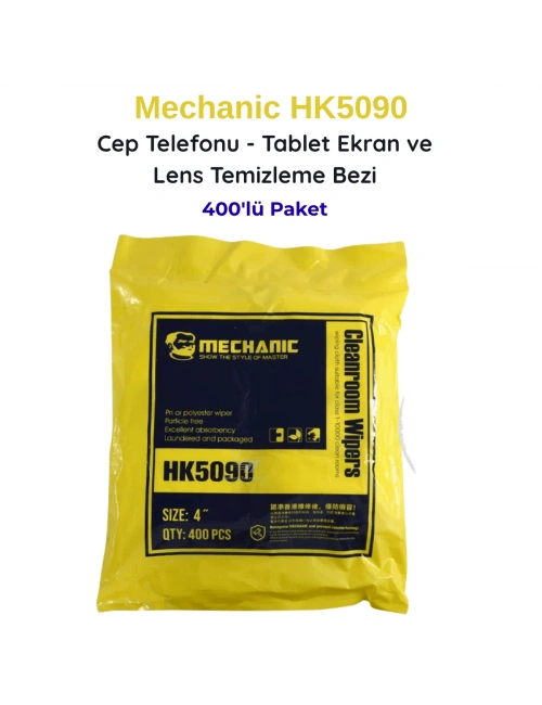 Mechanic HK5090 Tablet ve Telefon Ekran Temizleme Bezi 400 Adet