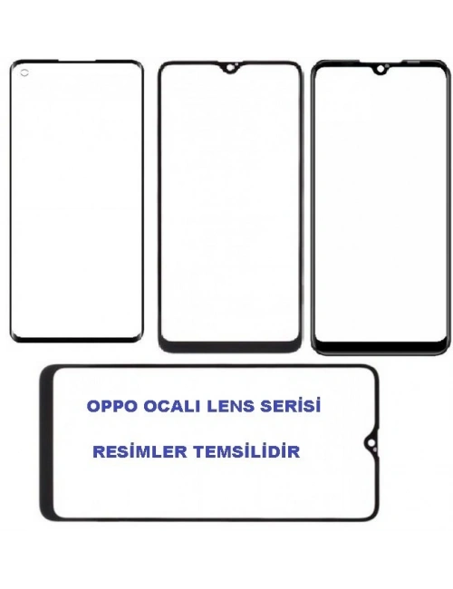 OPPO A5 2020 Ocalı Ön Cam Lens Beyaz