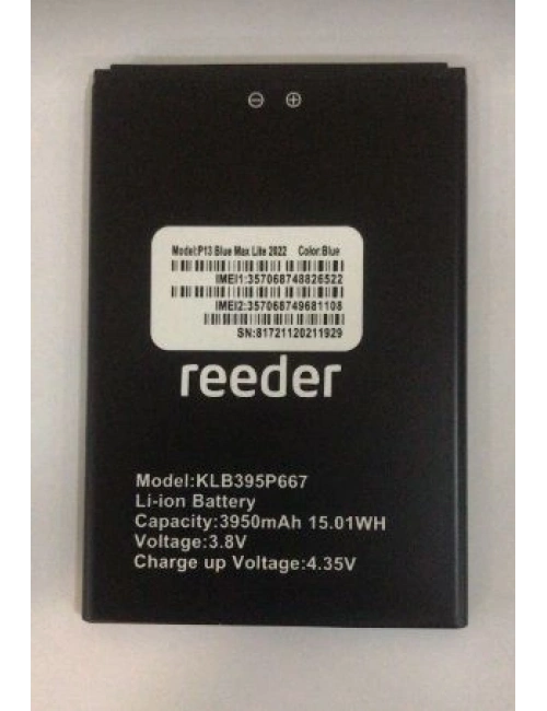 Reeder P13 Blue 2022 Batarya Pil