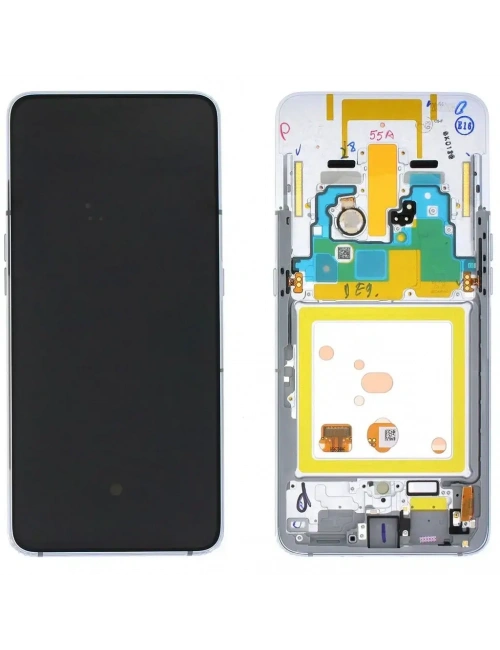 Samsung Galaxy A80 SM-A805 Lcd Ekran Dokunmatik Orijinal Çıtalı Servis Gri