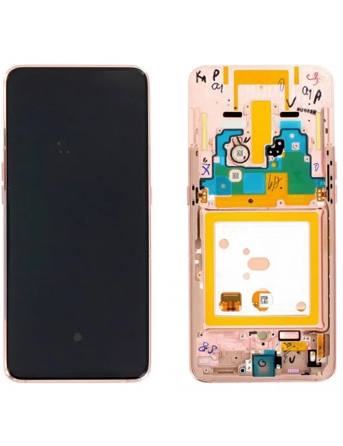 Samsung Galaxy A80 SM-A805 Lcd Ekran Dokunmatik Orijinal Çıtalı Servis Pembe