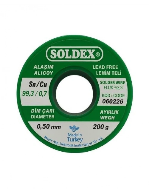 Soldex 0.5 Mm 200 Gr Kurşunsuz Lehim Teli