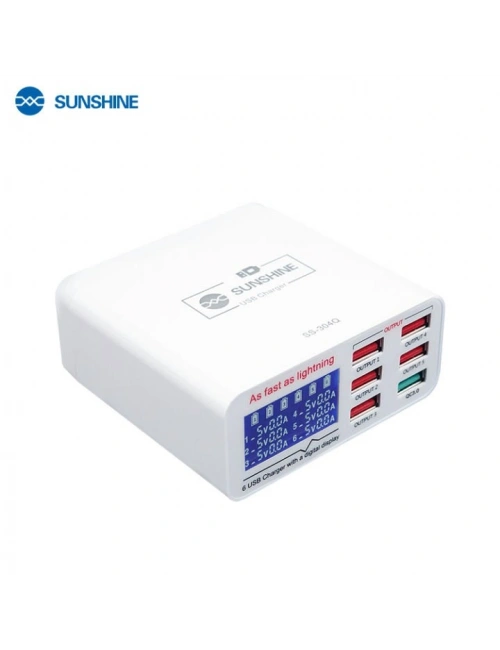 Sunshine SS-304Q 6 Portlu Akıllı QC3.0 Hızlı Şarj İstasyonu