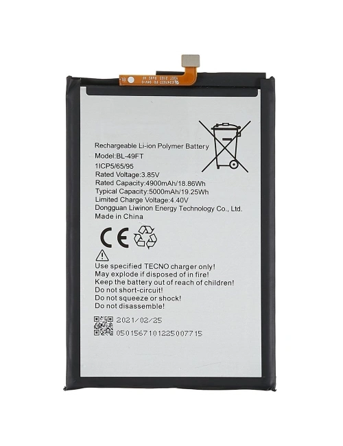 Tecno Spark 5 Batarya Pil