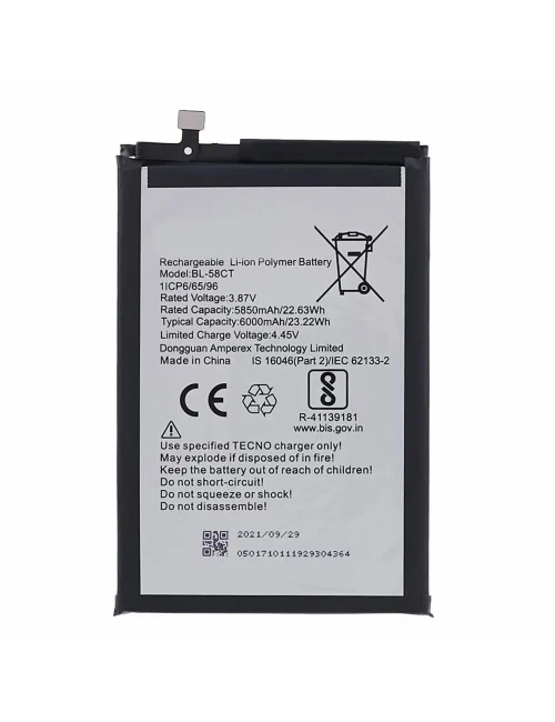 Tecno Spark 7 Batarya Pil