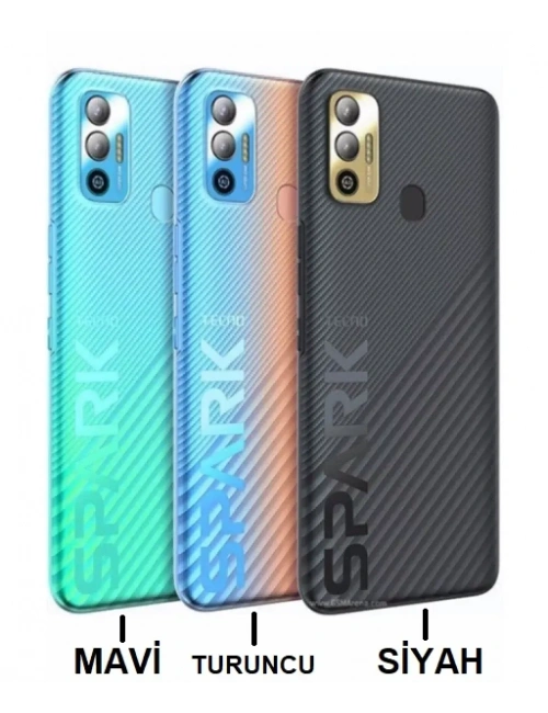 Tecno Spark 7T Arka Kapak Pil Kapağı Mavi