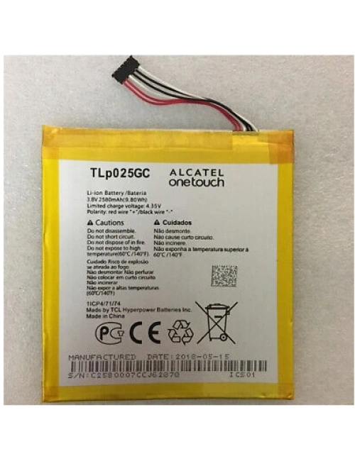 TLp025GC Kodlu 3.8v 2580mAh Tablet Batarya Pil