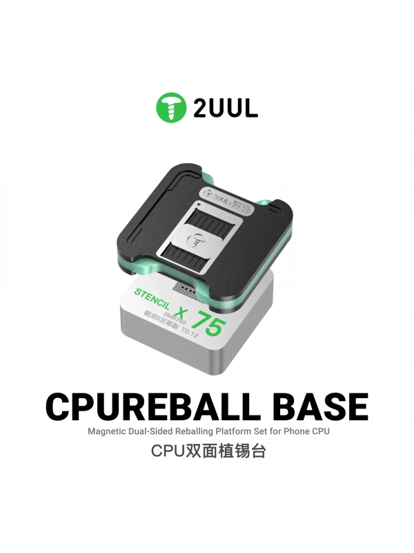 2UUL BH17 CPU REBALL TABAN Manyetik Çift Taraflı BGA Reballing Platform Seti
