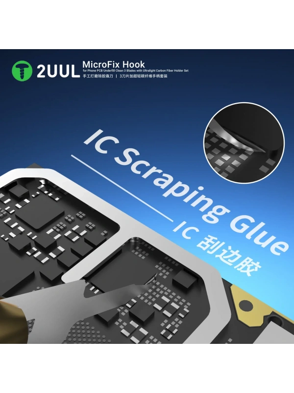 2UUL DA12 MicroFix 3 Bıçaklı Karbon Fiber Neşter Seti