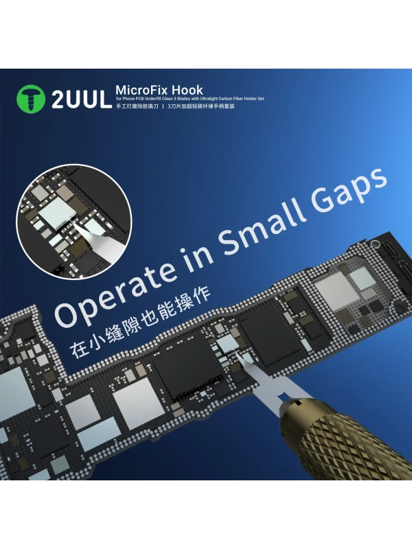 2UUL DA12 MicroFix 3 Bıçaklı Karbon Fiber Neşter Seti