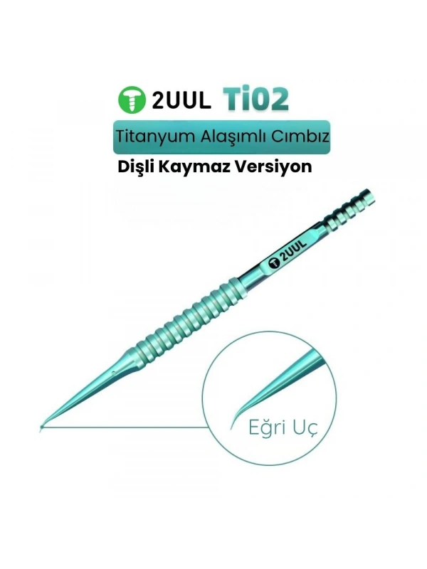 2UUL Ti02 Anti-Statik Eğik Uçlu Entegre Cımbızı