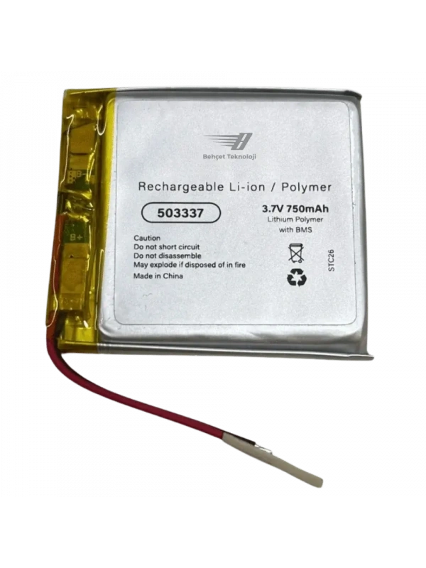 503337 Lityum 3.7v 750mah Lİ-Po Lityum Polimer Batarya Pil