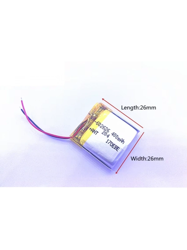 602626 3.7v 400mah Li-Polymer Batarya Pil