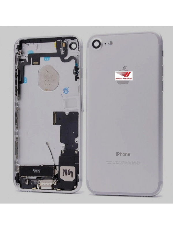 Apple iPhone 7 - 7G Arka Kasa Full Dolu Gümüş Silver