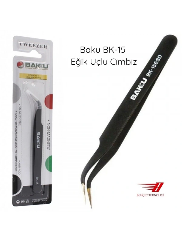 Baku BK-15 ESD Eğri Uçlu Cımbız