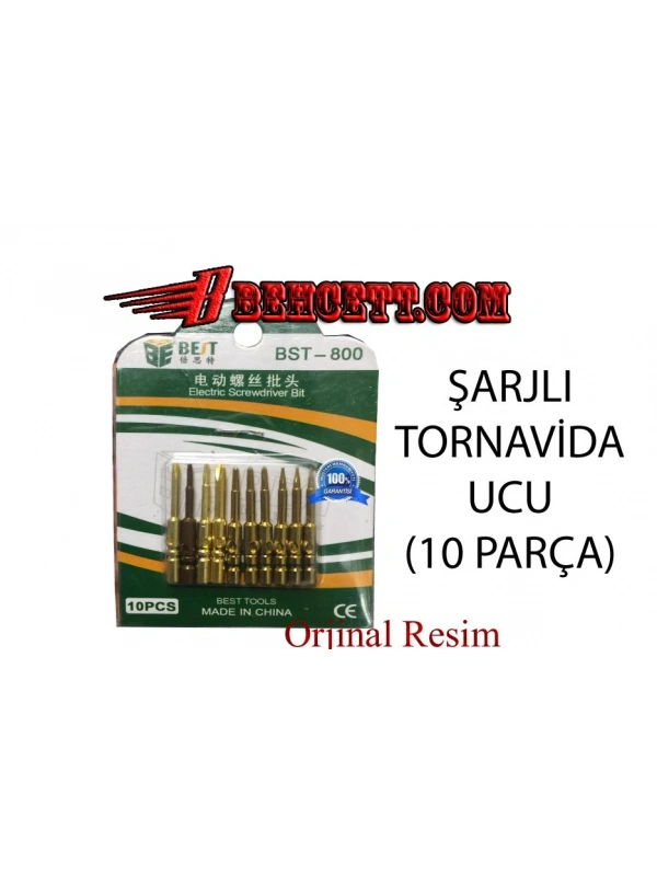 Best BST-800 Şarjlı Tornavida Uç Takımı (10 Parça)