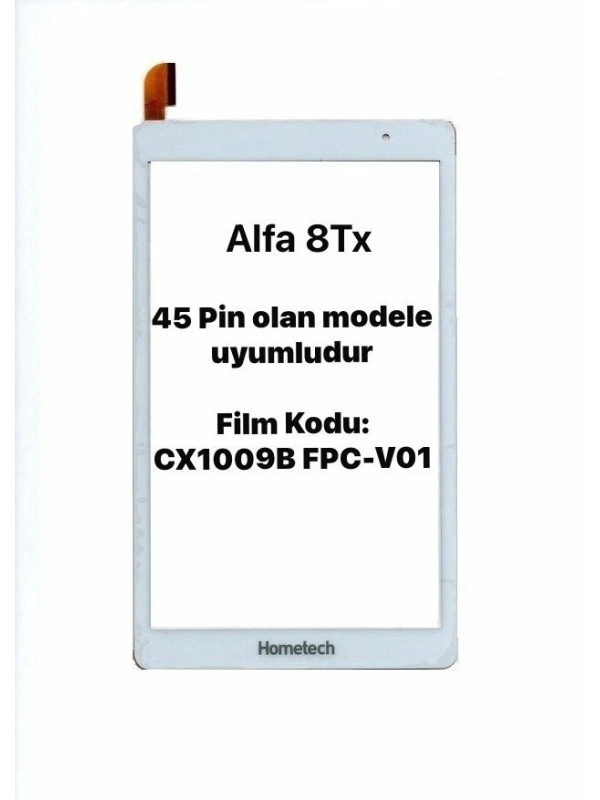 CX1009B FPC-V01 Flex Kodlu Tablet Dokunmatik