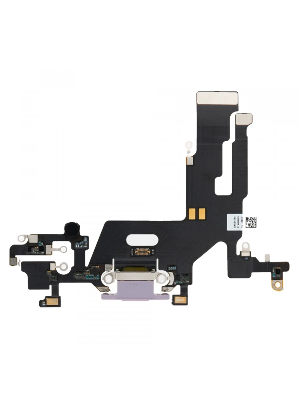 iPhone 11 Şarj Soketi Kulaklık Mikrofon Film Bordu Mor