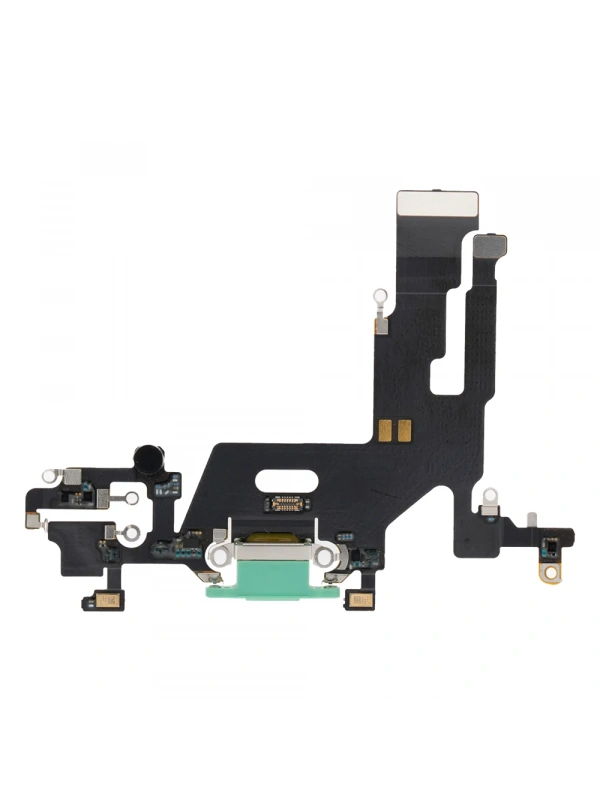 iPhone 11 Şarj Soketi Kulaklık Mikrofon Film Bordu Yeşil
