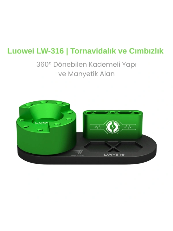 Luowei LW-316 360° Dönebilen Tornavidalık ve Cımbızlık
