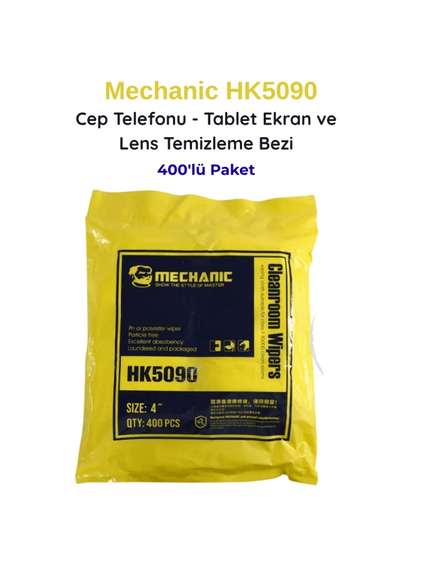 Mechanic HK5090 Tablet ve Telefon Ekran Temizleme Bezi 400 Adet
