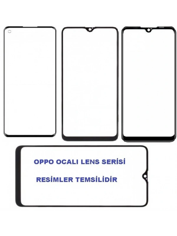 OPPO A3 S Ocalı Ön Cam Lens Siyah