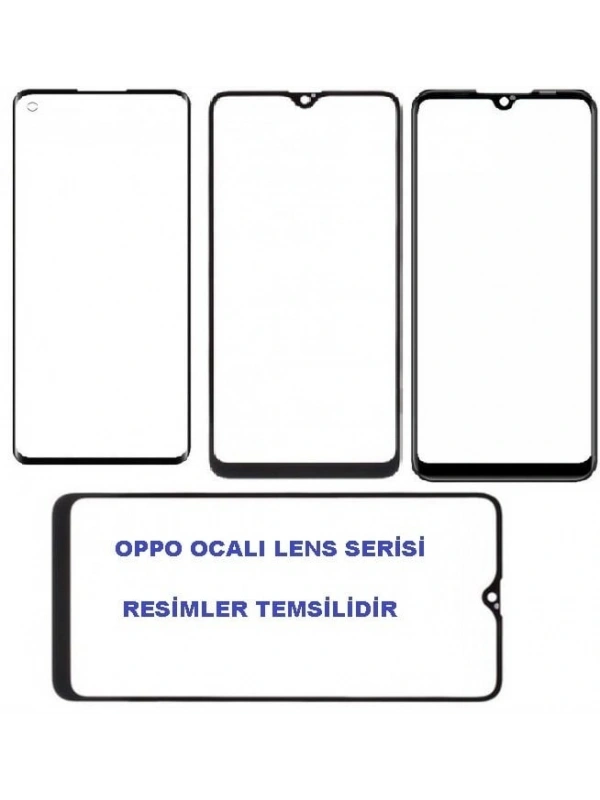 OPPO RX17 Neo Ocalı Ön Cam Lens Siyah
