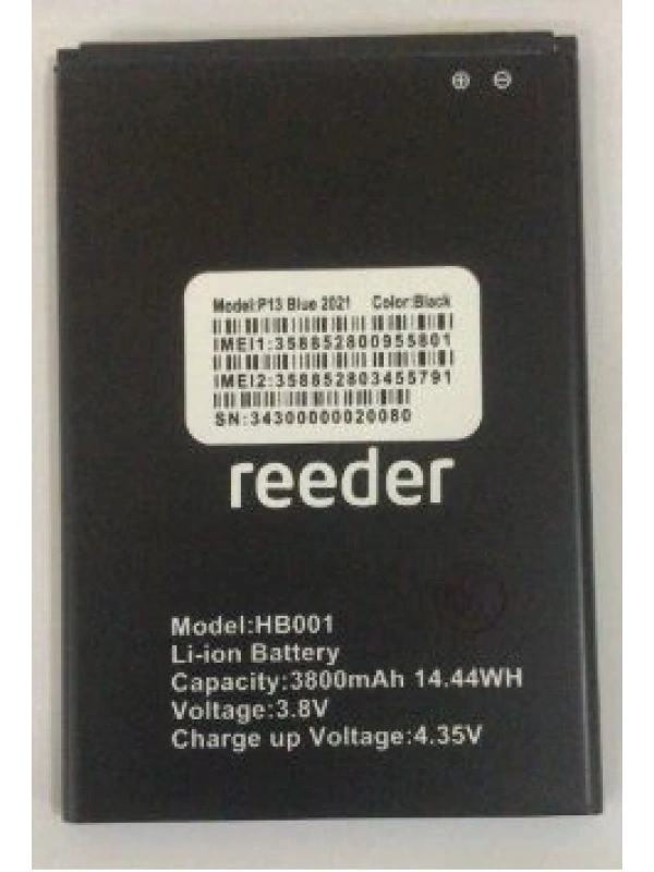 Reeder P13 Blue 2021 Batarya Pil