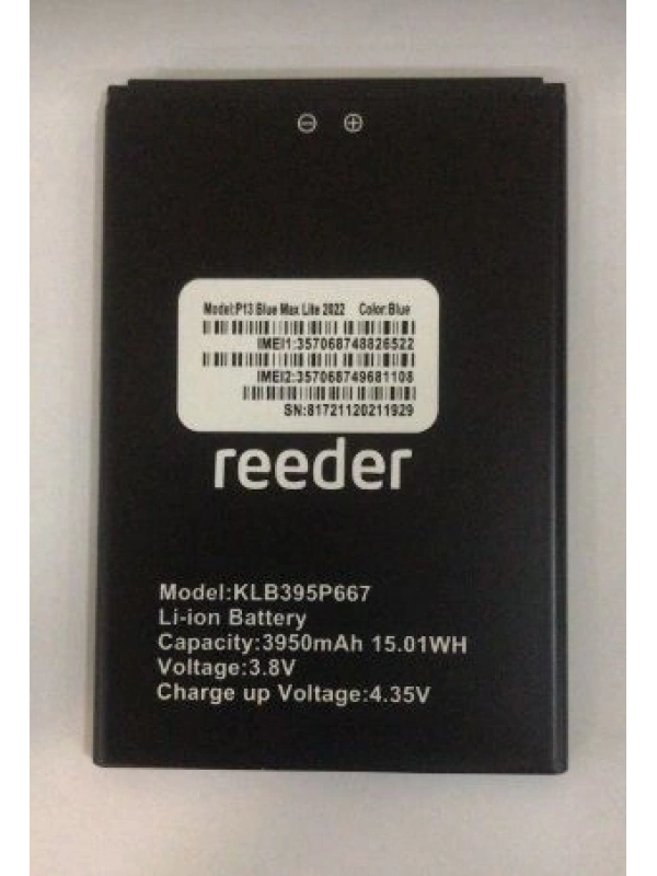 Reeder P13 Blue 2022 Batarya Pil
