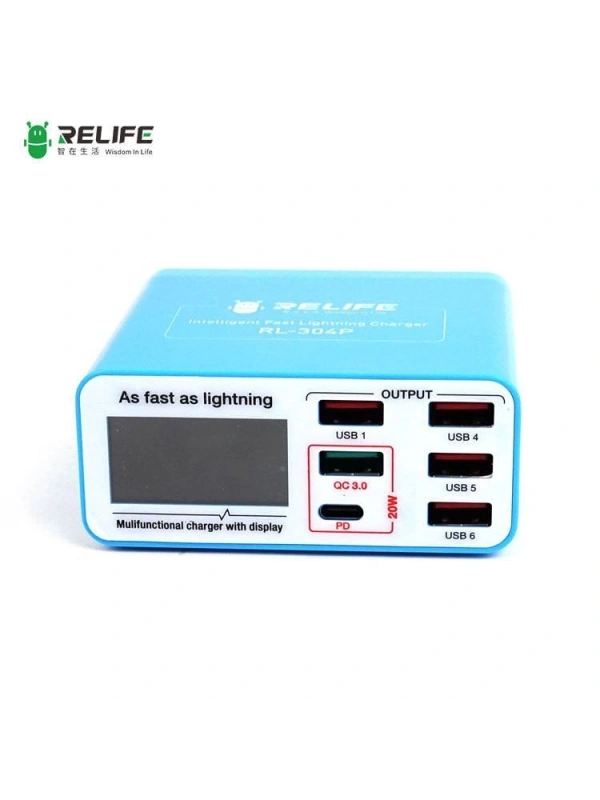 Relife RL-304P 6 Port Dijital Usb Test ve Şarj Cihazı