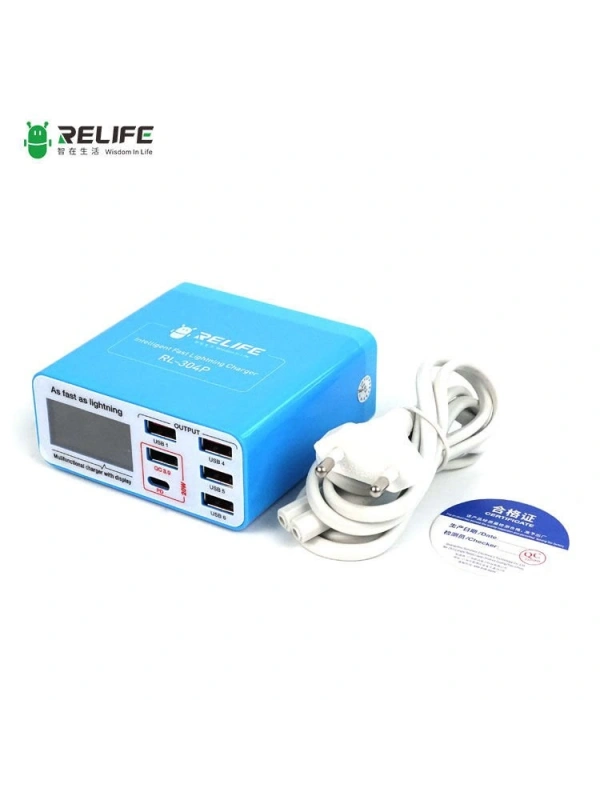 Relife RL-304P 6 Port Dijital Usb Test ve Şarj Cihazı