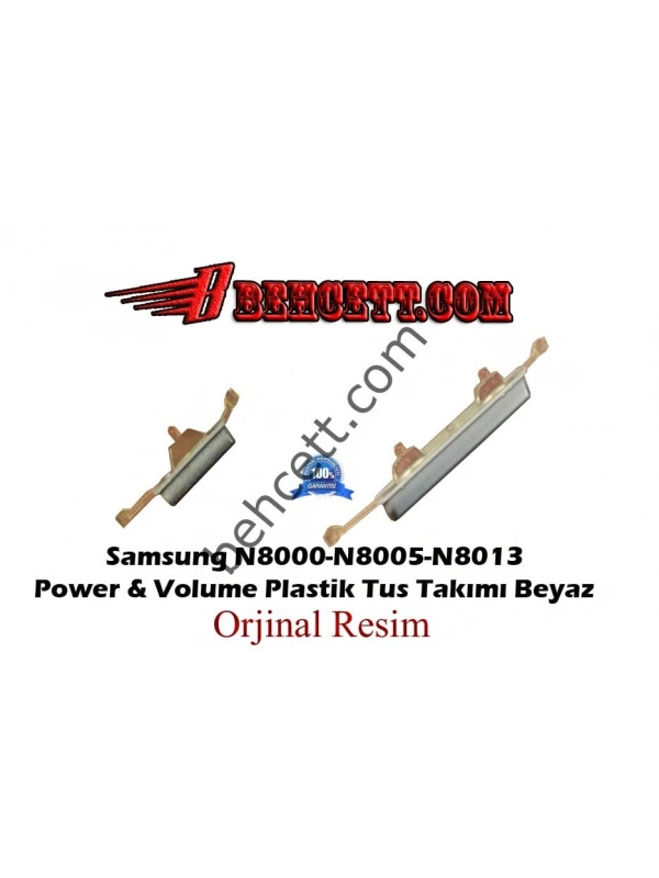 Samsung Galaxy Note GT-N8000 N8005 N8010 Power + Volume On Off Plastik Tuşu Beyaz