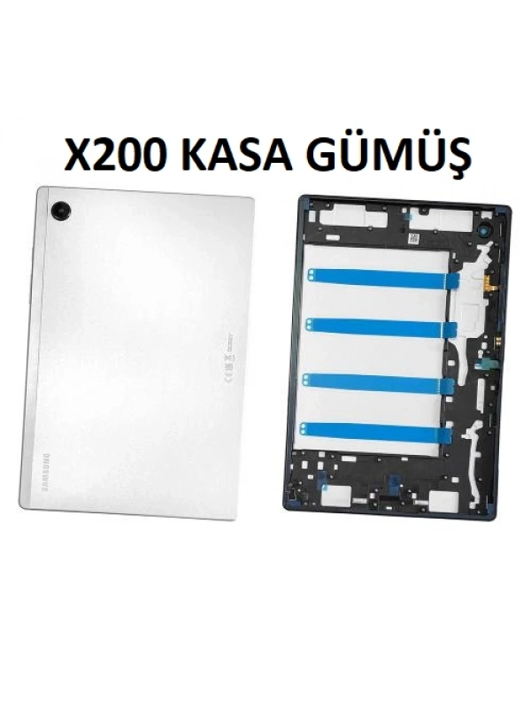 Samsung Galaxy Tab A8 SM-X200 X205 Arka Kasa Kapak GÜMÜŞ SIFIR