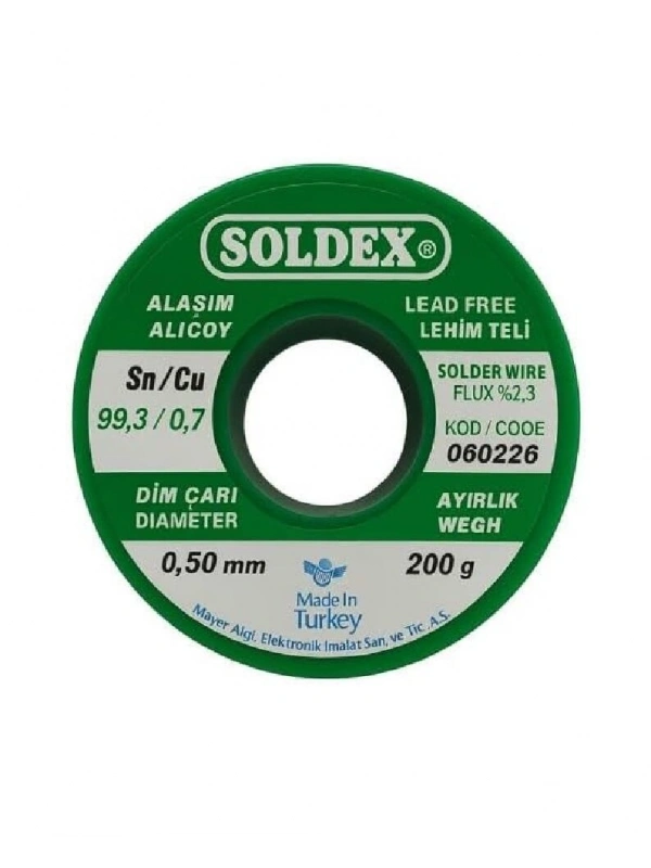 Soldex 0.5 Mm 200 Gr Kurşunsuz Lehim Teli