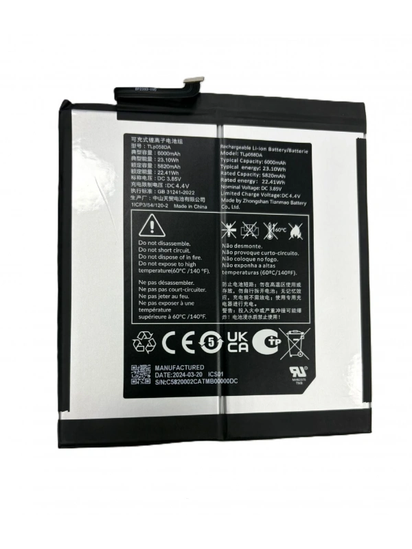TCL 10 Tab Max 9295 9295G 9296 9296G Batarya Pil