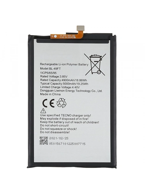 Tecno Spark 5 Batarya Pil