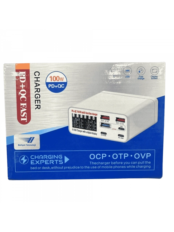 WLX-899+ Plus Çoklu USB / Type-C Hızlı Şarj Güç İstasyonu 100W