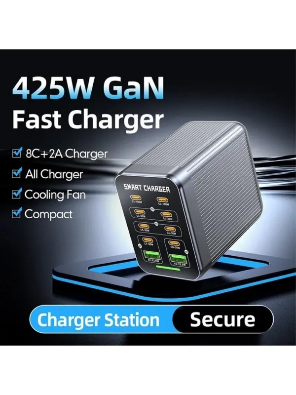WLX-G1 425W Çoklu Bağlantı Noktalı Güçlü Şarj İstasyonu