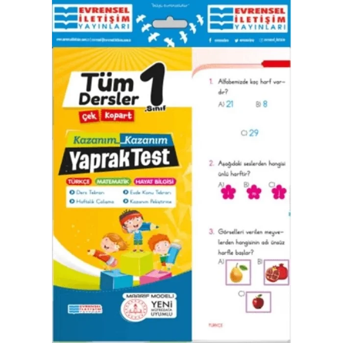 1. Sınıf Tüm Dersler Yaprak Test