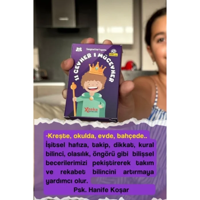 11 Cevher 1 Mücevher| 4-8 Yaş Eğitici Kart Oyunu|