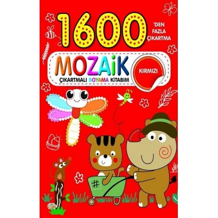 1600 Mozaik Çıkartmalı Boyama Kitabım Kırmızı
