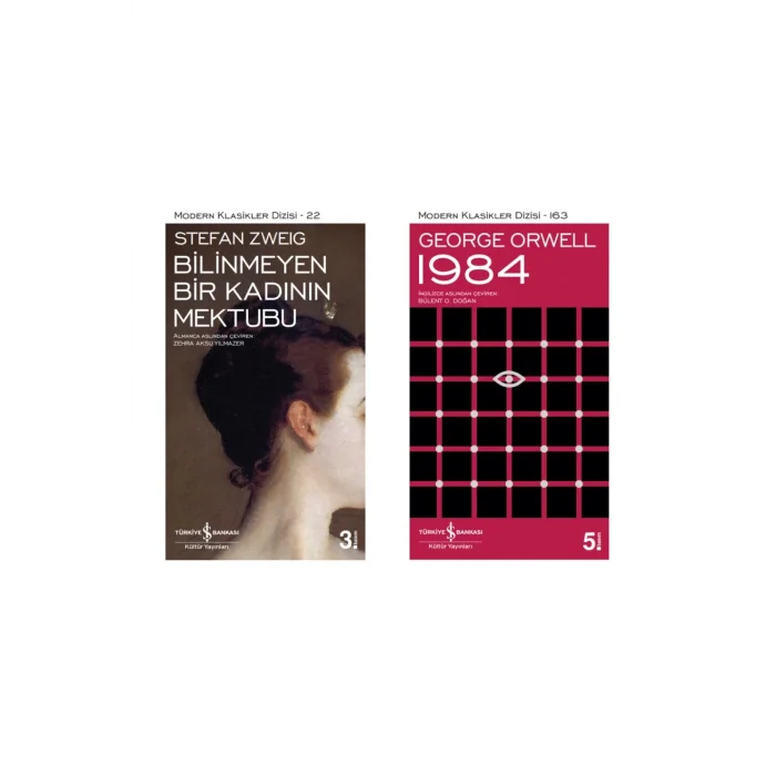 1984 + Bilinmeyen Bir Kadının Mektubu- 2 Kitap Set - Iş Bankası Özel Set 1984 Kitabı