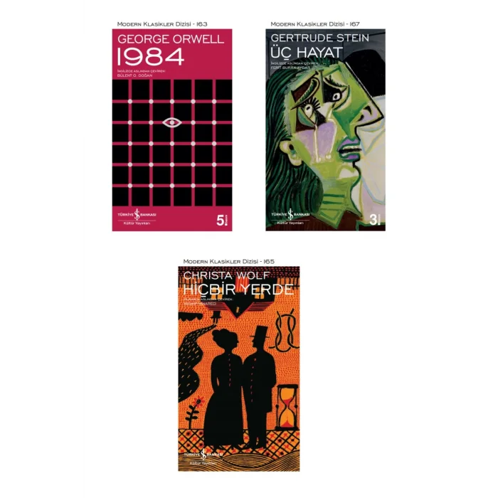 1984 + Üç Hayat + Hiçbir Yerde- 3 Kitap Set - Iş Bankası Özel Set 1984 Kitabı