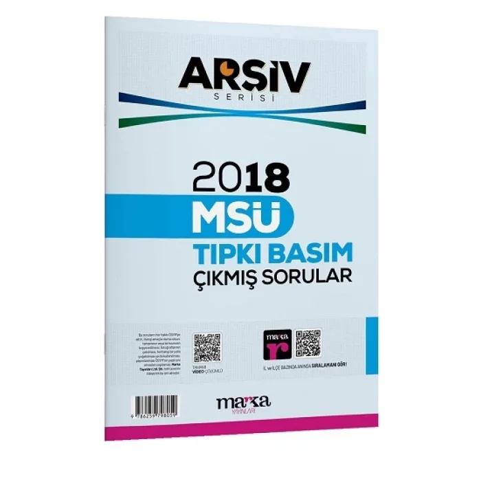 2018 MSÜ ARŞİV SERİSİ Tıpkı Basım Çıkmış Sorular Tamamı Video Çözümlü
